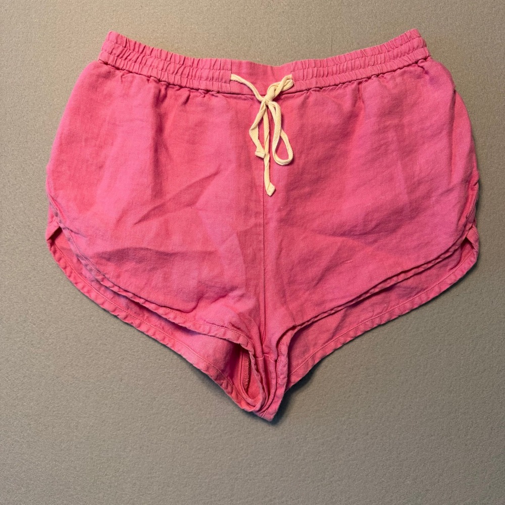 Rachel Comey Linen Dolphin Shorts Pink Drawstring Casual Women Size S